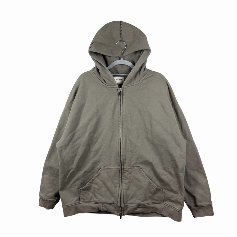 Fear Of God Sixth 6th Collection Mne's Sz S Gray Full Zip Hoodie‎ Sweatshirt USA